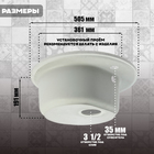 Мойка для кухни из камня ZEIN 3/Q10, d=510 мм, круглая, перелив, цвет светло-серый - фото 24659405