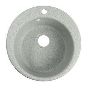 Мойка для кухни из камня ZEIN 50/Q10, d=467 мм, круглая, перелив, цвет светло-серый
