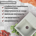 Мойка для кухни из камня ZEIN 150/Q10, 575х470 мм, прямоугольная, перелив, цвет светло-серый - фото 24659431