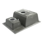 Мойка для кухни из камня ZEIN 190/Q8, 612x505 мм, прямоугольная, перелив, цвет темно-серый 7573746