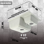 Мойка для кухни из камня ZEIN 190/Q10, 612x505 мм, прямоугольная, перелив, цвет светло-серый - фото 24659438