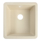 Мойка для кухни из камня ZEIN 27/Q2, 463 х 433 мм, прямоугольная, перелив, цвет бежевый - фото 319556022