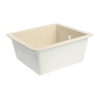 Мойка для кухни из камня ZEIN 27/Q2, 463 х 433 мм, прямоугольная, перелив, цвет бежевый 7573750