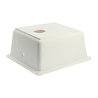 Мойка для кухни из камня ZEIN 27/Q2, 463 х 433 мм, прямоугольная, перелив, цвет бежевый 7573750