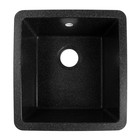 Мойка для кухни из камня ZEIN 27/Q4, 463 х 433 мм, прямоугольная, перелив, цвет черный - фото 10588698