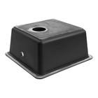 Мойка для кухни из камня ZEIN 27/Q4, 463 х 433 мм, прямоугольная, перелив, цвет черный - фото 33970267