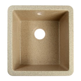 Мойка для кухни из камня ZEIN 27/Q5, 463 х 433 мм, прямоугольная, перелив, цвет песочный