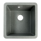 Мойка для кухни из камня ZEIN 27/Q8, 463 х 433 мм, прямоугольная, перелив, цвет темно-серый - фото 2131723