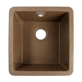Мойка для кухни из камня ZEIN 27/Q9, 463 х 433 мм, прямоугольная, перелив, цвет террокот