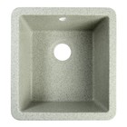 Мойка для кухни из камня ZEIN 27/Q10, 463х433 мм, прямоугольная, перелив, цвет светло-серый - фото 10588714