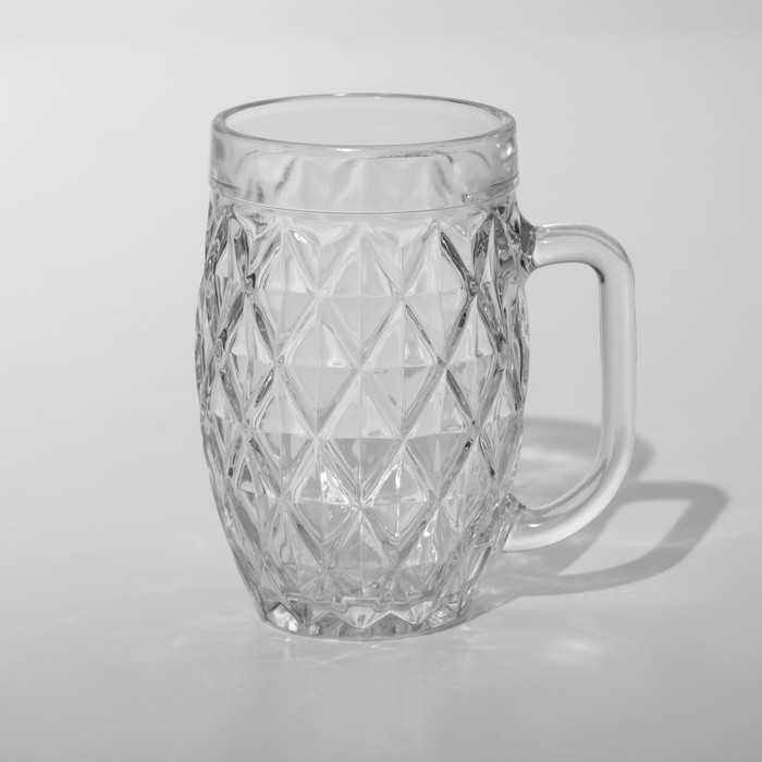 Пивная кружка «Линза/Ромб», 500 мл, стекло, МИКС - Фото 1