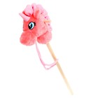 Мягкая игрушка «Единорог-скакун», на палке, цвет розовый - фото 5333352