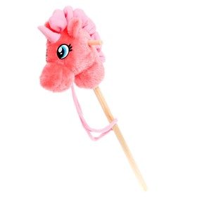 Мягкая игрушка «Единорог-скакун», на палке, цвет розовый Ош