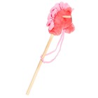 Мягкая игрушка «Единорог-скакун», на палке, цвет розовый - фото 9057853