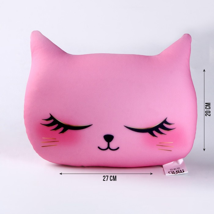 Антистресс подушка «Котик», розовый - фото 1907745722