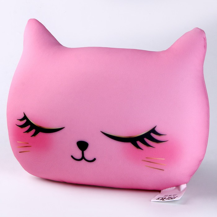 Антистресс подушка «Котик», розовый - фото 1907745723