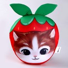 Подушка декоративная антистресс «Котик-клубничка» - Фото 3