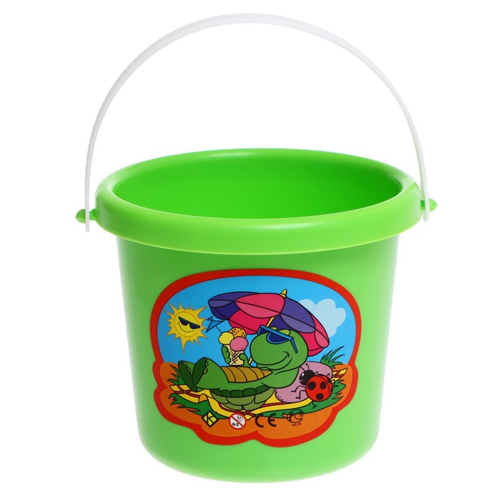 Песочный набор «Мини»: ведерко,лопатка, грабли, 2 формочки МИКС 63794