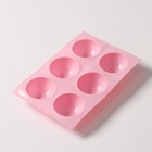 УЦЕНКА Форма силиконовая для выпечки Доляна «Полусфера», 27×18×3.5 см, 6 ячеек, d=7 см, 3.5 см, цвет МИКС - Фото 3
