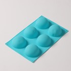 УЦЕНКА Форма силиконовая для выпечки Доляна «Полусфера», 27×18×3.5 см, 6 ячеек, d=7 см, 3.5 см, цвет МИКС - Фото 9