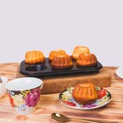 УЦЕНКА Форма для выпечки Доляна «Жаклин», 26×17×3 см, 6 ячеек, антипригарное покрытие, цвет чёрный - Фото 3