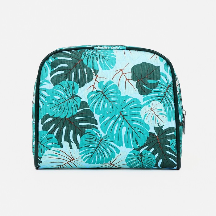 Косметичка на молнии, с подкладом, наружный карман, цвет зелёный 36314