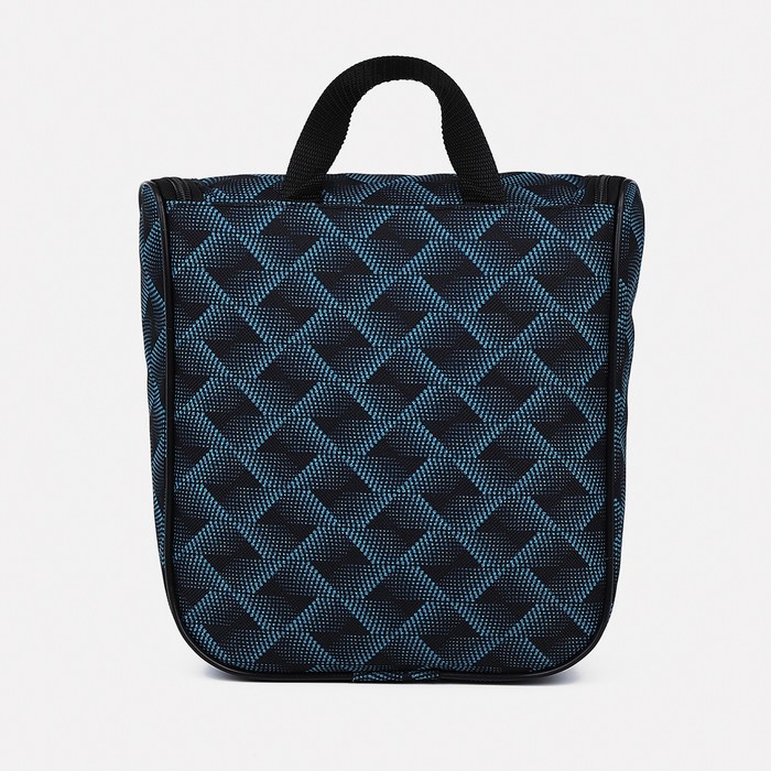 Косметичка-несессер на молнии, с подкладом, цвет бирюзовый/чёрный 36319