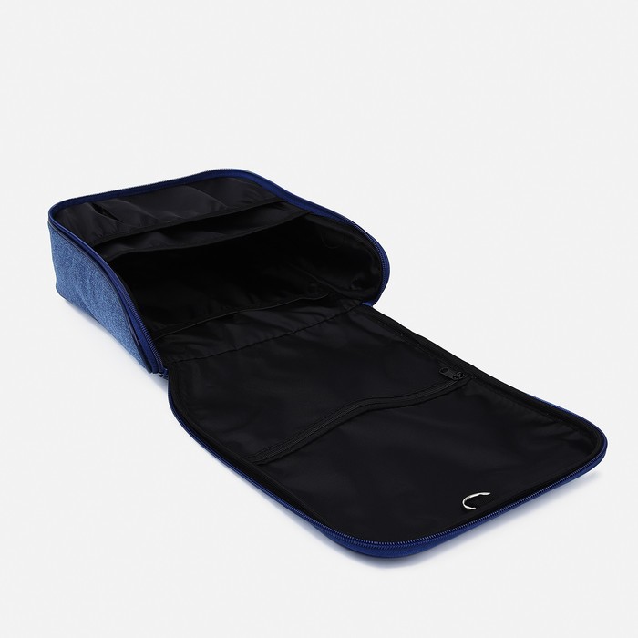 Косметичка-несессер на молнии, с подкладом, цвет синий 36320