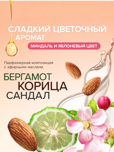 Освежитель воздуха SYNERGETIC «Миндаль и яблоневый цвет» 380 мл