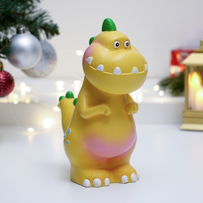 Копилка "Динозавр Рекс" желтая, 18см - Фото 1