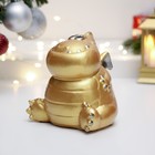 Копилка "Зубастый Дракончик" золотая, 12см - фото 24248549