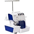 Оверлок Brother 4234D, 15 операций, 4 нити, 1300 ст/мин, ролевой шов, бело-синий - фото 51464246