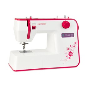 Швейная машина Aurora Style 50, 70 Вт, 12 операций, автомат, бело-красная