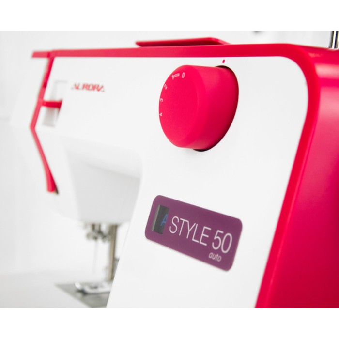 Швейная машина Aurora Style 50, 70 Вт, 12 операций, автомат, бело-красная - фото 51328579