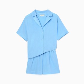 Комплект женский (рубашка, шорты) KAFTAN "Basic" р. 40-42, голубой