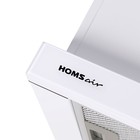 Кухонная вытяжка HOMSair FLAT 60 Glass, 20 м2, 2 режима, белый - фото 51899475