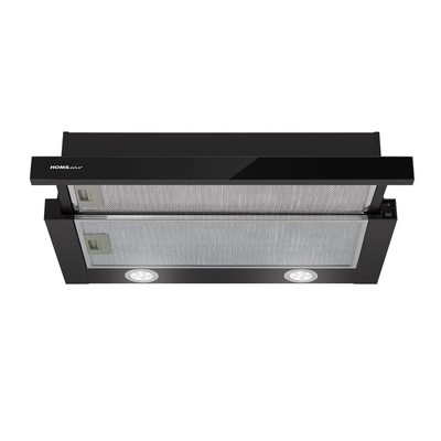 Кухонная вытяжка HOMSair FLAT 60 Glass, 20 м2, 2 режима, черный