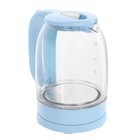 Чайник MAUNFELD MGK-613BL, стекло, 1.7 л, 2200 Вт, голубой - Фото 3