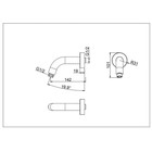 Держатель для душа D&K DC1004892, подводка 1/2", внутренний монтаж, округлый, латунь, хром - Фото 2