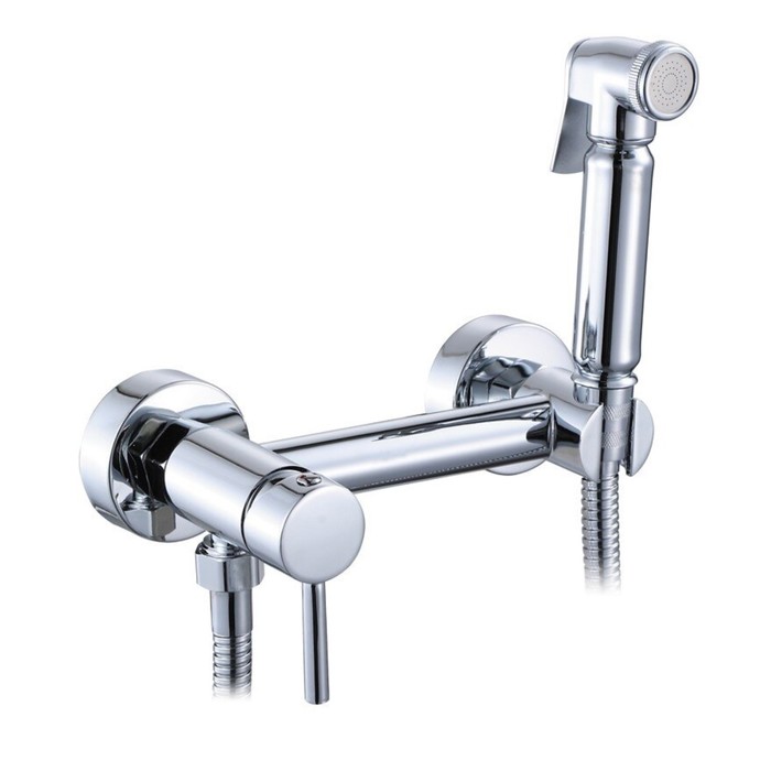 Смеситель для биде VIKO V-4918, с гигиеническим душем, встраиваемый, рычажный, латунь, хром   979733