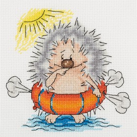 Набор для вышивания «Ёж купальщик» 15 × 15 см