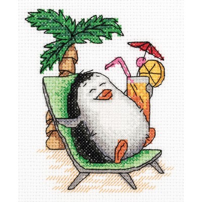 Набор для вышивания «Пингвиний отдых» 12 × 13 см