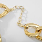 Колье «Цепь бруклин» крупные звенья, цвет жёлтое золото, 50 см - фото 24318760