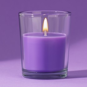 Свеча в стакане «Лаванда», 5 х 6 см Ош