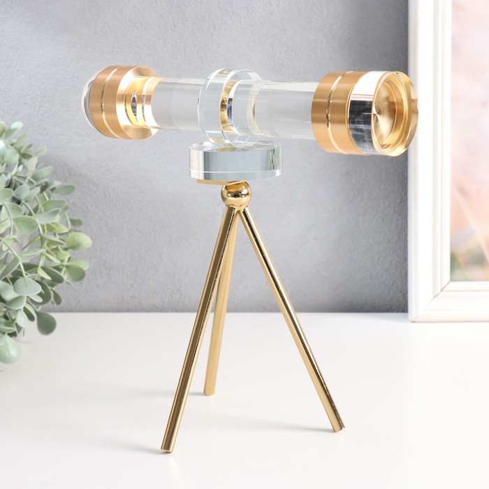 Фигурка «Подзорная труба», стекло, металл, 24×14×25 см - Фото 1