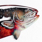 Панно интерьерное металл "Рыба" 28х25,9 см - фото 23581974