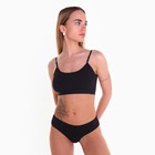 Трусы женские стринги, цвет чёрный, размер 48 - фото 22311736