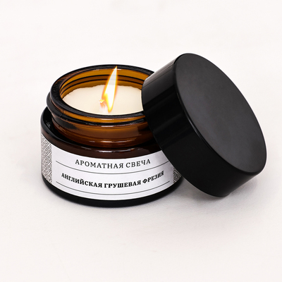 Ароматическая свеча в банке «Английская груша и фрезия», 12 г