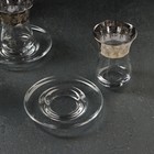 Сервиз чайный «Мия», 12 предметов: стакан чайный 160 мл, 6 шт, блюдце, 6 шт, с золотым напылением - фото 42640797