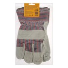 Краги сварщика спилковые ТУНДРА, комбинированные, пятипалые, телячья кожа, 270 мм, 200 г - Фото 4